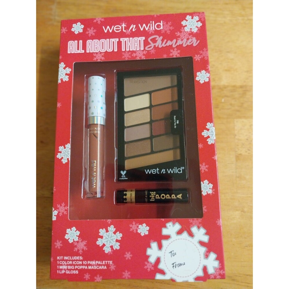 Wet n Wild All About That Shimmer Gift Set - Palette, Mascara & Gloss. New